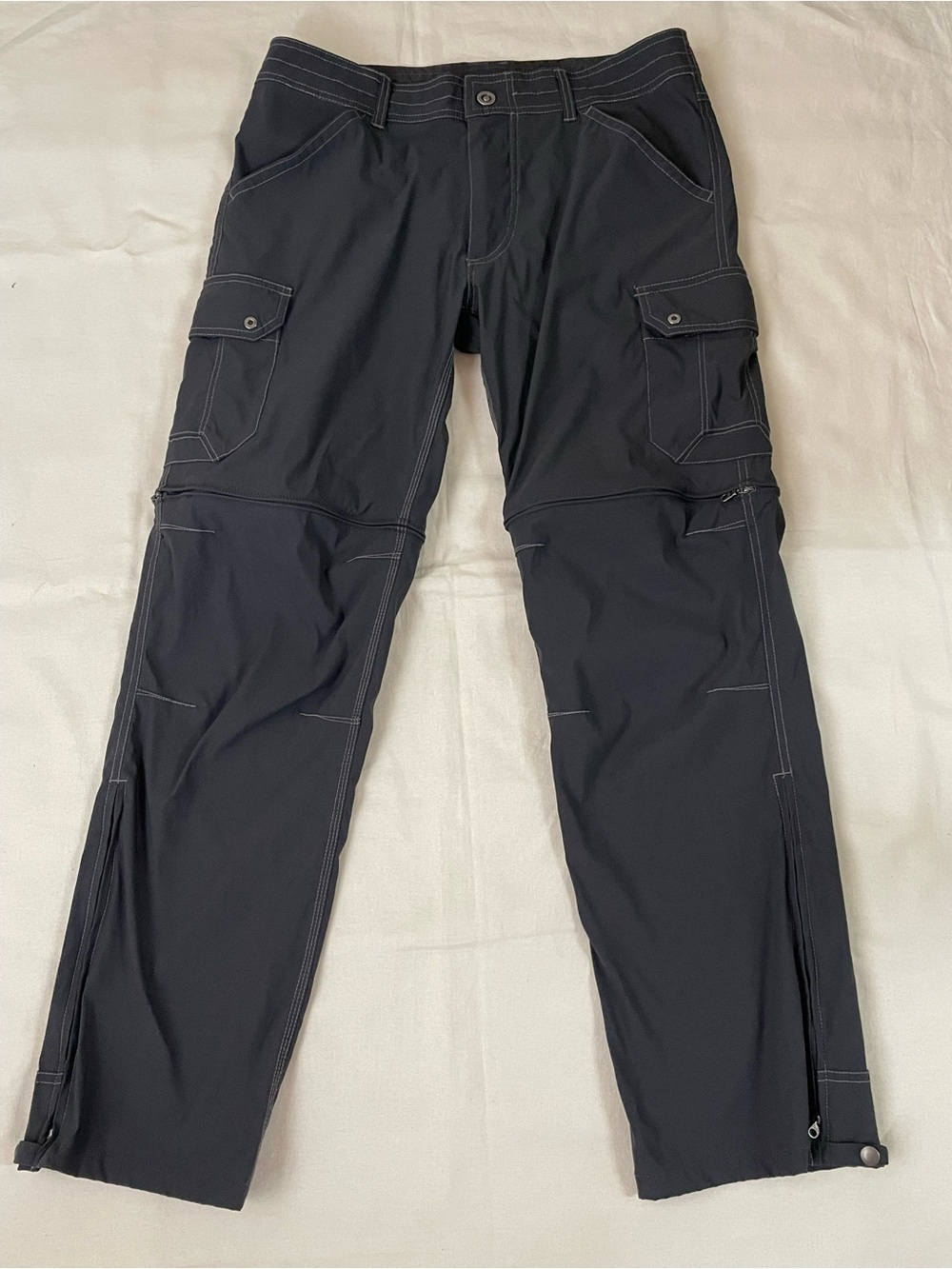 Kuhl Men's Gray Renegade Convertible Stealth Zip Off System Cargo Pants